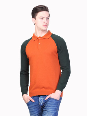 

Kalt Solid Men Polo Neck Multicolor T-Shirt, Bottle green;rust