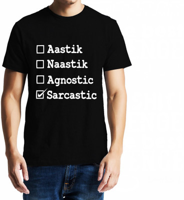 

Baklol Graphic Print Men's Round Neck Black T-Shirt