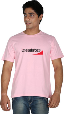 

Trendster Printed Men's Round Neck Pink T-Shirt