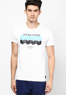 

Jack & Jones Graphic Print Men's Round Neck White T-Shirt