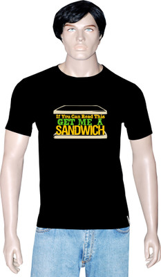 

Tshirt.in Graphic Print Men's Round Neck Black T-Shirt, Jet balck