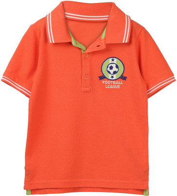 

Beebay Boys Solid T Shirt(Orange, Pack of 1)