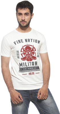 

Style-Up.In Printed Men's Round Neck White T-Shirt