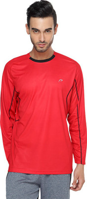 

Proline Active Solid Men's Round Neck Denim Red T-Shirt