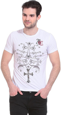 

Saiints Printed Men's Round Neck White T-Shirt