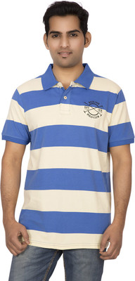 

Red Line Striped Men's Polo Neck Blue, White T-Shirt, Paste