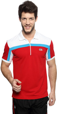 

Ajile by Pantaloons Solid Men' Polo Neck Red T-Shirt