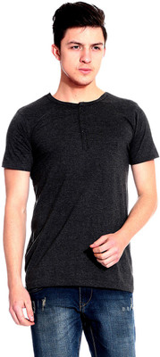 

Lemon & Vodka Solid Men' Henley Grey T-Shirt