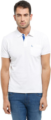 

Parx Solid Men's Polo Neck White T-Shirt