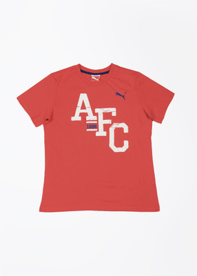 

Puma Boys Printed Cotton T Shirt(Red, Pack of 1), High risk red