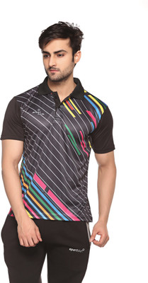 

Sport Sun Printed Men's Polo Neck Multicolor T-Shirt