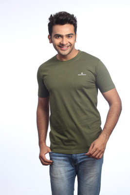 

Crosscreek Solid Men's Round Neck Dark Green T-Shirt, Bottle green