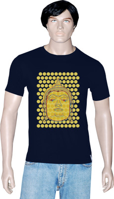

Tshirt.in Graphic Print Men's Round Neck Dark Blue T-Shirt, Navy