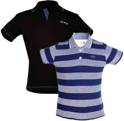 Gkidz Boys Solid Cotton T Shirt(Multicolor, Pack of 2) Flipkart