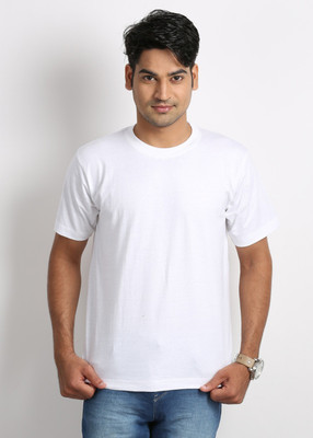 

Weardo Solid Men' Round Neck White T-Shirt