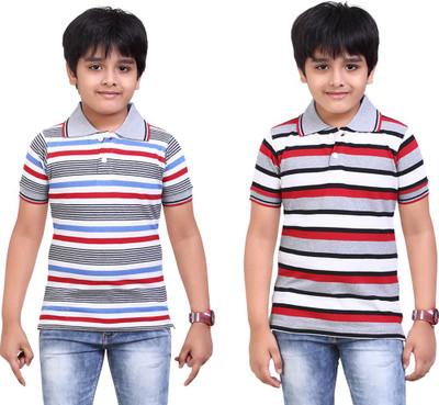 

Dongli Boys Printed T Shirt(Grey, Pack of 2), Multicolor