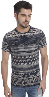 

Jack & Jones Printed Men's Round Neck Black T-Shirt, Total eclipse