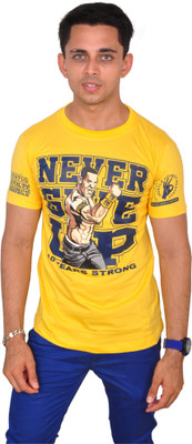 

Altitude Printed Men's Round Neck Yellow T-Shirt