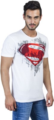 

Superman Printed Men' Round Neck White T-Shirt