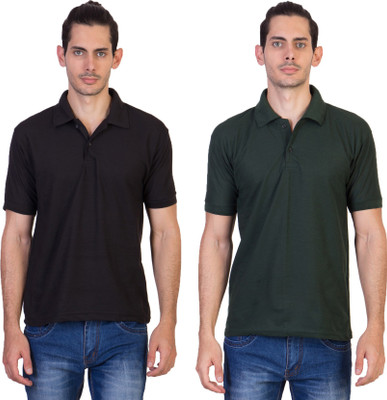 

Kaizen Solid Men's Polo Neck Multicolor T-Shirt(Pack of 2, Multicolor_3-6