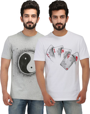 

Rang Rage Printed Men' Round Neck Multicolor T-Shirt(Pack of 2
