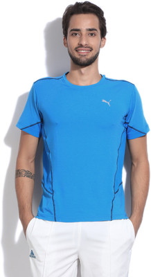 

Puma Solid Men's Round Neck Blue T-Shirt, Cloisonn�