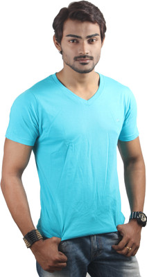 

Spur Solid Men's V-neck Light Blue T-Shirt, Turquoise