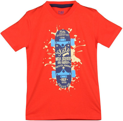 

Ajile by Pantaloons Boys Graphic Print T Shirt(Orange, Pack of 1
