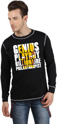 

SayItLoud Printed Men's Round Neck Black T-Shirt