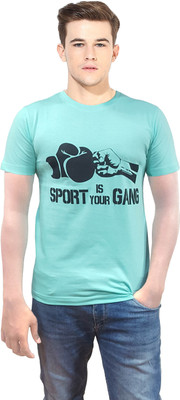 

Gallop Printed Men' Round Neck Light Green T-Shirt