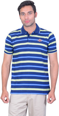 

Proline Striped Men's Polo Neck Blue T-Shirt