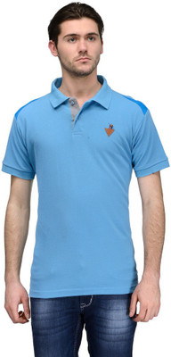 

Canary London Solid Men's Polo Neck Light Blue T-Shirt, Sky