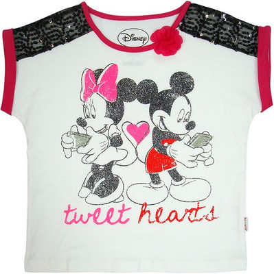 

Mickey & Friends Girls Printed T Shirt(White