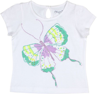 

Chirpie Pie by Pantaloons Girls Printed T Shirt(White