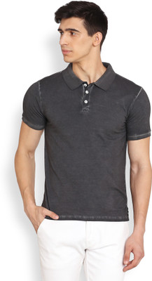

Henry and Smith Solid Men's Polo Neck Grey T-Shirt