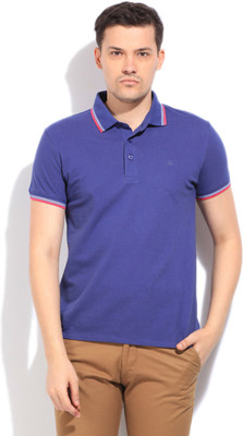 

United Colors of Benetton. Solid Men's Polo Neck Blue T-Shirt, M37