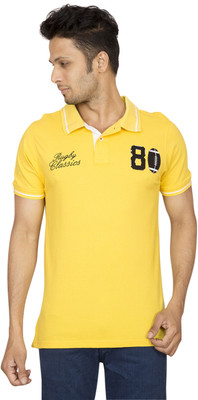 

Red Line Solid Men' Polo Neck Yellow T-Shirt