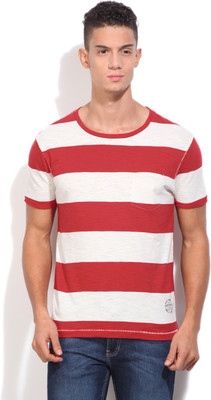 

Gant Striped Men's Round Neck White, Red T-Shirt, 610