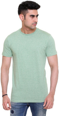 

Colors & Blends Solid Men' Round Neck Green T-Shirt
