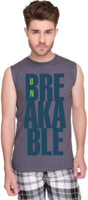 

SayItLoud Printed Men's Round Neck Grey T-Shirt