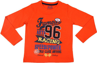 

Chalk by Pantaloons Boys Graphic Print T Shirt(Orange, Pack of 1