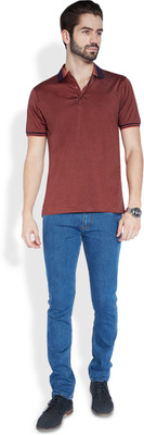 

Raymond Solid Men's Polo Neck Red T-Shirt