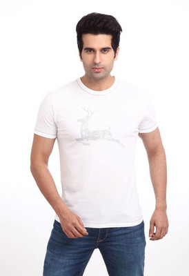 

Parx Printed Men's Round Neck White T-Shirt