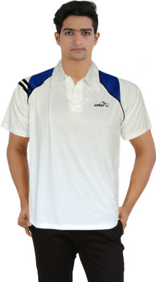 

Lyril Solid Men's Flap Collar Neck White T-Shirt