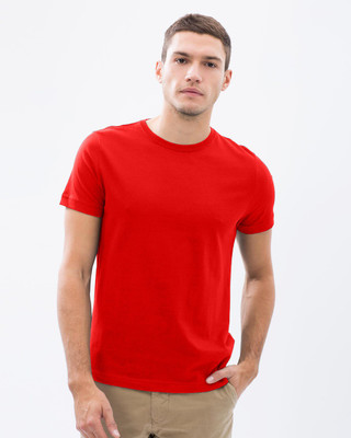 

Vogue Solid Men's Round Neck Red T-Shirt