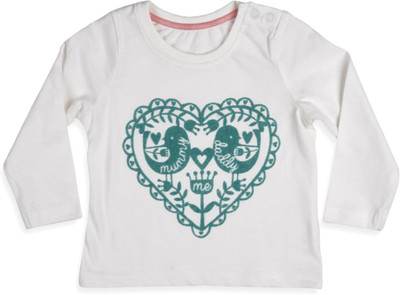 

Mothercare Girls Printed T Shirt(White, Cream