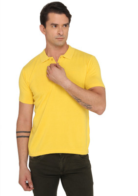 

Donear NXG Solid Men's Polo Neck Yellow T-Shirt