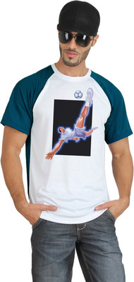 

TRIONIC ACTIVE Printed Men's Round Neck Blue, White T-Shirt