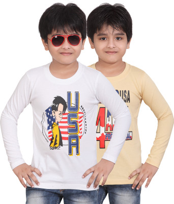 

FabTag - Dongli Boys Printed T Shirt(Multicolor, Pack of 2