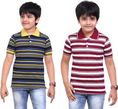 

Dongli Boys Printed T Shirt(Black, Pack of 2), Multicolor